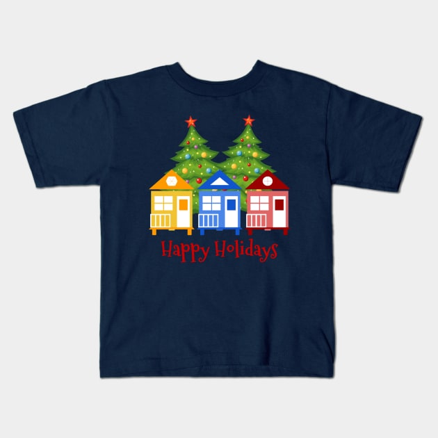 Happy Holidays Tiny House Living Kids T-Shirt by Love2Dance